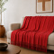 Manta Xale para Sofá 100% Algodão com Franja 1,40 m x 1,70 m Doha - Vermelho