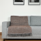 Manta Xale para Sofá Jacquard Algodão com Franja 1,40 m x 1,60 m  - Porto Caramelo