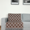 Manta Xale para Sofá Jacquard Algodão com Franja 1,40 m x 2,20 m  - Arabesco Caramelo