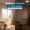 Painel Cortina Blackout 100% Corta-Luz em PVC com Fixadores Colantes sem Varão 1,40 m x 1,40 m Avelã