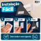 Painel Cortina Blackout 100% Corta-Luz em PVC com Fixadores Colantes sem Varão 1,40 m x 1,40 m Marinho
