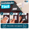 Painel Cortina Blackout 100% Corta-Luz em PVC com Fixadores Colantes sem Varão 1,40 m x 1,40 m Marrom