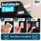 Painel Cortina Blackout 100% Corta-Luz em PVC com Fixadores Colantes sem Varão 1,40 m x 1,40 m Preto