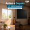 Painel Cortina Blackout 100% Corta-Luz em PVC com Fixadores Colantes sem Varão 1,40 m x 1,40 m Preto
