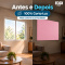 Painel Cortina Blackout 100% Corta-Luz em PVC com Fixadores Colantes sem Varão 1,40 m x 1,40 m Rosa