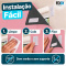 Painel Cortina Blackout 100% Corta-Luz em PVC com Fixadores Colantes sem Varão 1,40 m x 1,40 m Rosa
