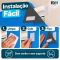 Painel Cortina Blackout 100% Corta-Luz em PVC com Fixadores Colantes sem Varão 1,40 m x 2,15 m Azul