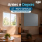 Painel Cortina Blackout 100% Corta-Luz em PVC com Fixadores Colantes sem Varão 1,40 m x 2,15 m Cinza
