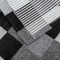 Tapete em Tecido Jacquard com Antiderrapante Látex 1,35 m x 2,50 m - Pixel Preto