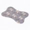 Tapete Pet para comedouro 44 x 33 emborrachado Estampa Gatinhos Cinza
