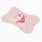 Tapete Pet para comedouro 44 x 33 emborrachado Estampa Unicornio Rosa