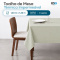 Toalha de Mesa Térmica Impermeável Efeito Linho 4 Lugares 1,40 m x 1,40 m - Bege