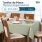 Toalha de Mesa Térmica Impermeável Efeito Linho 6 Lugares 1,40 m x 2,00 m - Bege