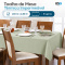 Toalha de Mesa Térmica Impermeável Efeito Linho 8 Lugares 1,40 m x 2,50 m - Bege