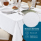 Toalha de Mesa Térmica Impermeável Efeito Linho 8 Lugares 1,40 m x 2,50 m - Branca