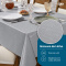 Toalha de Mesa Térmica Impermeável Efeito Linho 8 Lugares 1,40 m x 2,50 m - Cinza