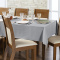 Toalha de Mesa Térmica Impermeável Efeito Linho 8 Lugares 1,40 m x 2,50 m - Cinza