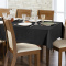 Toalha de Mesa Térmica Impermeável Efeito Linho 8 Lugares 1,40 m x 2,50 m - Preto