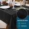 Toalha de Mesa Térmica Impermeável Efeito Linho 8 Lugares 1,40 m x 2,50 m - Preto