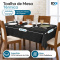 Toalha de Mesa Térmica Impermeável Efeito Linho 8 Lugares 1,40 m x 2,50 m - Preto