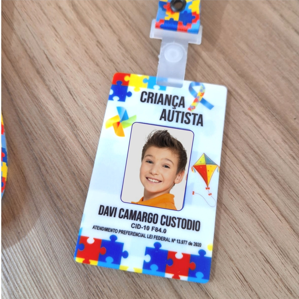 Crachá de Identificação Autismo - Eficaze Personalizados