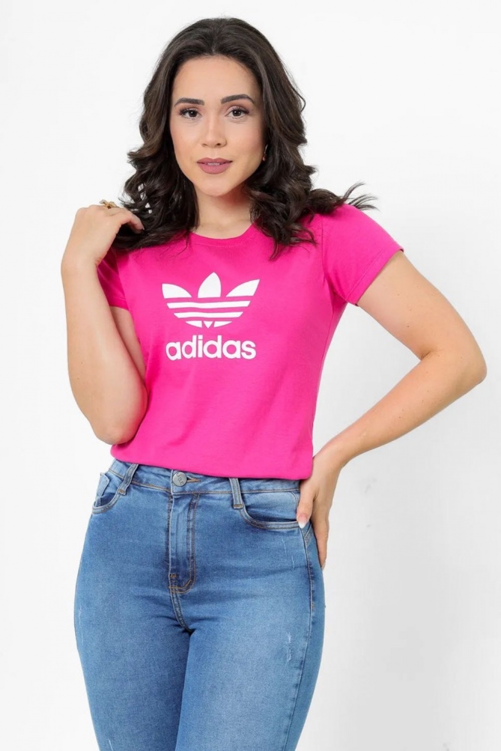 T shirt adidas on sale rosa