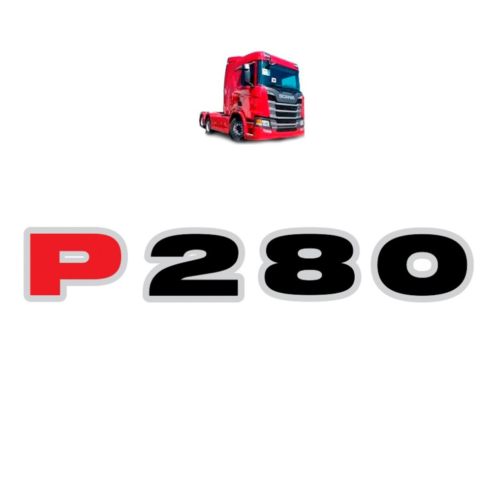 Aplique de potencia P280 scania ntg em acrilico (vermelho) - Emetron Truck