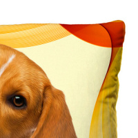 Almofada + Capa 40cm x 40cm Microfibra Estampada Com Imagem do Cachorro Beagle Ref. A403