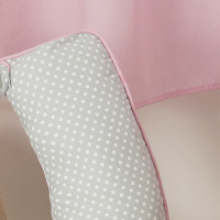 Almofada De Amamentação De Bebe 60cm x 60cm 100% Algodão Menina Balaozinho - Rosa