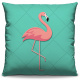 Almofada Decorativa 40cm X 40cm Microfibra Estampada Flamingo - A428