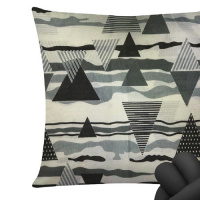 Almofada Decorativa Com Zíper 42cm x 42cm 04 Peças + Almofada Nó Escandinavo - Estampa 20