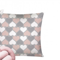 Almofada Moderna Com Zíper 43cm x 43cm + Almofada De Nó Escandinavo - Aqui Tem Amor