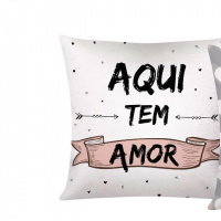 Almofada Moderna Com Zíper 43cm x 43cm Kit Com 04 Peças - Aqui Tem Amor