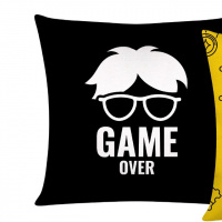 Almofada Moderna Com Zíper 43cm x 43cm Kit Com 04 Peças - Game