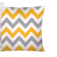Almofada Moderna Com Zíper 43cm x 43cm Kit Com 04 Peças - Love Amarelo