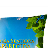 Almofada Retangular 35cm x 26cm + Capa Com Estampa De Imagem de Santos Ref.: T155