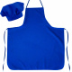Avental De Cozinha 79cm X 68cm Grande Com Chapéu Liso Tecido Oxford - Azul