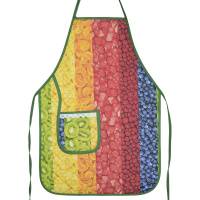 Avental De Cozinha Matelado 68cm X 48cm Estampado Com Forro Plastificado Tecido Misto - Salada