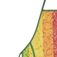 Avental De Cozinha Matelado 68cm X 48cm Estampado Com Forro Plastificado Tecido Misto - Salada