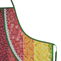 Avental De Cozinha Matelado 79cm X 72cm Grande Estampado Tecido Misto - Salada De Frutas