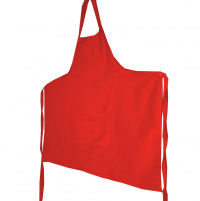 Avental Para Garçom 75cm x 70cm Grande Liso Com Bolso Tecido Oxford - Vermelho
