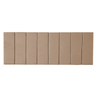 Cabeceira Queen Em Formato Linea Tecido Suede Com Módulo Estofado Kit 8 Peças - Fendi