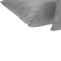 Capa De Almofada Matelado Com Zíper 45cm x 45cm Microfibra Kit 02 Peças - Cinza