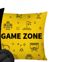 Capa De Almofada Moderna Com Zíper 43cm x 43cm + Almofada De Nó Escandinavo - Game
