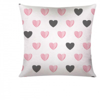 Capa De Almofada Moderna Com Zíper 43cm x 43cm Kit Com 04 Peças - Coração
