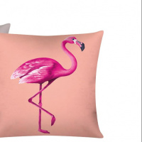 Capa De Almofada Moderna Com Zíper 43cm x 43cm Kit Com 04 Peças - Flamingo
