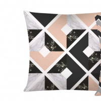 Capa De Almofada Moderna Com Zíper 43cm x 43cm Kit Com 04 Peças - Geometrica