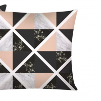 Capa De Almofada Moderna Com Zíper 43cm x 43cm Kit Com 04 Peças - Geometrica