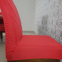 Capa Para Cadeira De Jantar Em Malha Gel Lisa - Vermelho