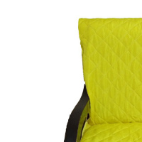 Capa Para Cadeira Poltrona Matelada Sem Braços Com Fita De Fixação E Assento De 55Cm - Amarelo